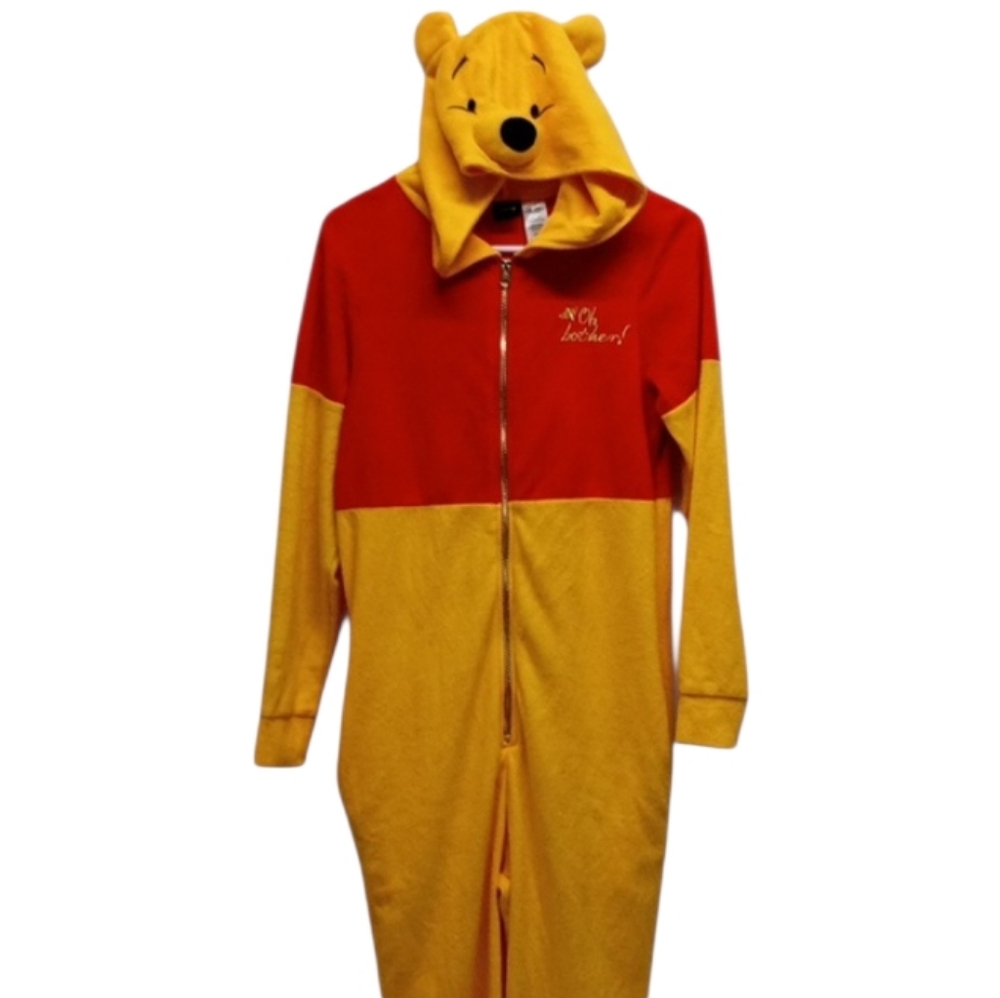 Disney Winnie The Pooh Yellow/Red Zip Up Onesie